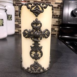 Cross Pillar Candle
